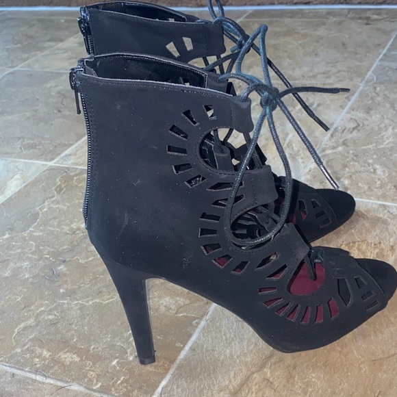 - Delicious DC74 Women Nubuck Peep Toe Gilly Tie Hollow Out Gladiator Boot… - Picture 3 of 11